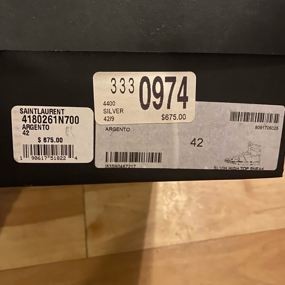 Saint Laurent size 9 with original box and shoe bags